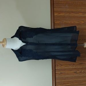 Philosophy Sheer Sleeveless Blouse Top M